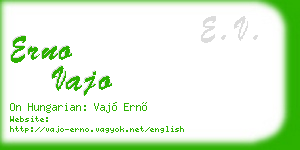 erno vajo business card